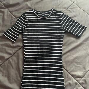 black and white bodycon dress